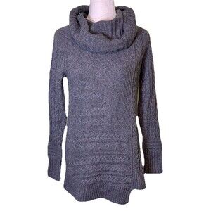 LL Bean Womens Cozy Chunky Knit Cowl Neck Sweater Casual Fall Winter Layering XS